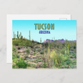 Tucson Arizona Cactus en Mountain  Briefkaart (Voorkant / Achterkant)