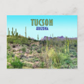 Tucson Arizona Cactus en Mountain  Briefkaart (Voorkant)