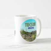 Tucson Arizona Cactus en Mountain  Koffiemok (Voorkant rechts)