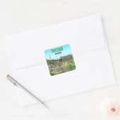 Tucson Arizona Cactus en Mountain  Vierkante Sticker (Envelop)