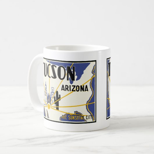 Tucson Arizona Coffee Mok (Voorkant links)