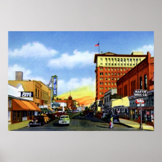 Tucson Arizona, Congress Street Poster (Voorkant)