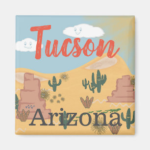 Tucson Arizona Desert Illustratie Magneet