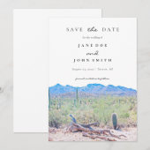 Tucson Arizona Desert Mountain Save The Date (Voorkant / Achterkant)