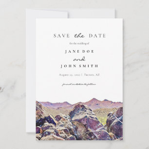 Tucson Arizona Desert Mountain slaat de datum op Save The Date