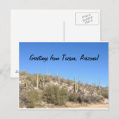 Tucson Arizona Desert Southwest Saguaro Briefkaart (Voorkant / Achterkant)