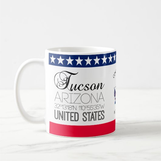 Tucson, Arizona, elegant Verenigde Staten Koffiemok (Links)