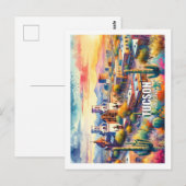 Tucson Arizona Famous Travel Place waterverf Briefkaart (Voorkant / Achterkant)