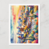 Tucson Arizona Famous Travel Place waterverf Briefkaart (Voorkant)
