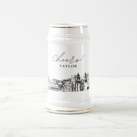 Tucson Arizona gepersonaliseerd cadeau Bierpul (Center)