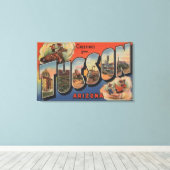 Tucson, Arizona - grote letterscènes Canvas Afdruk (Insitu (Houten vloer))