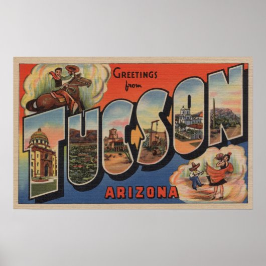 Tucson, Arizona - grote letterscènes Poster (Voorkant)