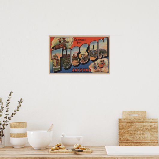 Tucson, Arizona - grote letterscènes Poster (Keuken)