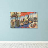 Tucson, Arizona - Grote lettertjes 2 Canvas Afdruk (Insitu (Houten vloer))