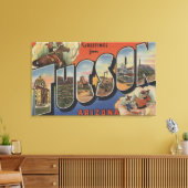 Tucson, Arizona - Grote lettertjes 2 Canvas Afdruk (Insitu (Woonkamer))