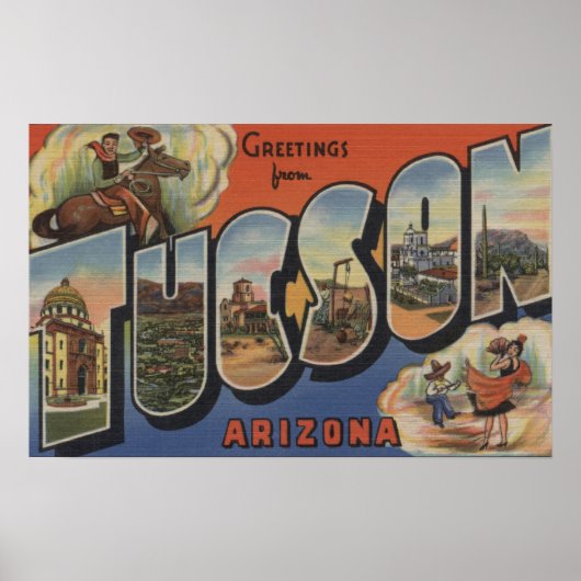Tucson, Arizona - Grote lettertjes 2 Poster (Voorkant)