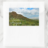 Tucson, Arizona Landschap Rechthoekige Sticker (Tas)