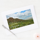 Tucson, Arizona Landschap Rechthoekige Sticker (Envelop)