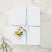 Tucson Arizona Lizard onder Saguaro Cadeaulabel (Met Touw)