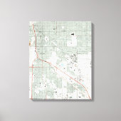 Tucson Arizona Map (1992) Canvas Afdruk (Voorkant)