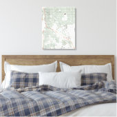 Tucson Arizona Map (1992) Canvas Afdruk (Insitu (Slaapkamer))