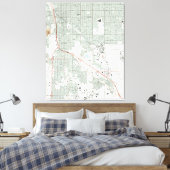Tucson Arizona Map (1992) Canvas Afdruk (Insitu (Slaapkamer))
