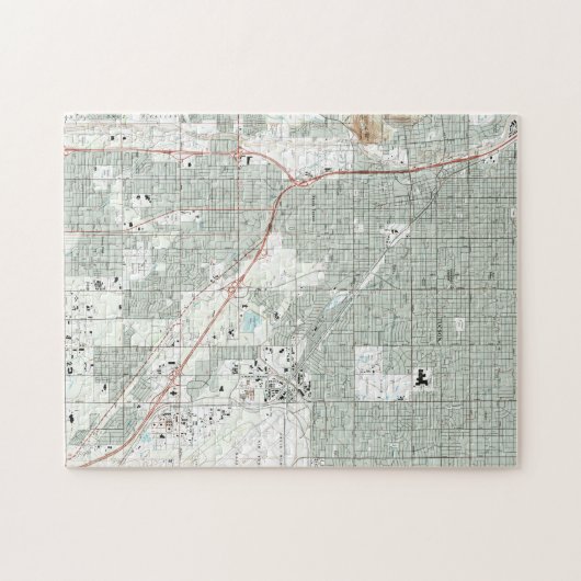 Tucson Arizona Map (1992) Legpuzzel (Horizontaal)