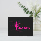 Tucson Arizona Neon Desert Nights Saguaro Cactus Briefkaart (Staand voorkant)