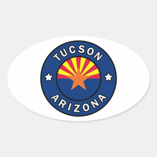 Tucson Arizona Ovale Sticker (Voorkant)