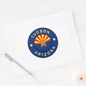 Tucson Arizona Ovale Sticker (Envelop)