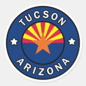 Tucson Arizona Ronde Sticker (Voorkant)