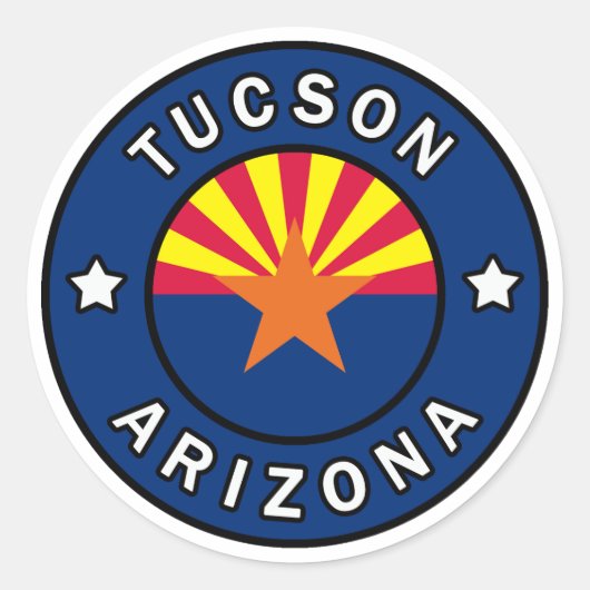 Tucson Arizona Ronde Sticker (Voorkant)