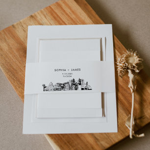 Tucson Arizona Skyline Belly Band, 2"x11.5" Uitnodigingen Wikkel