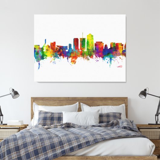 Tucson Arizona Skyline Canvas Afdruk (Insitu (Slaapkamer))