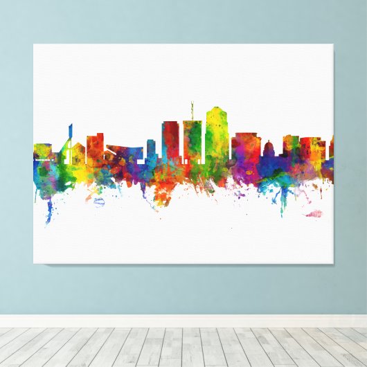 Tucson Arizona Skyline Canvas Afdruk (Insitu (Houten vloer))