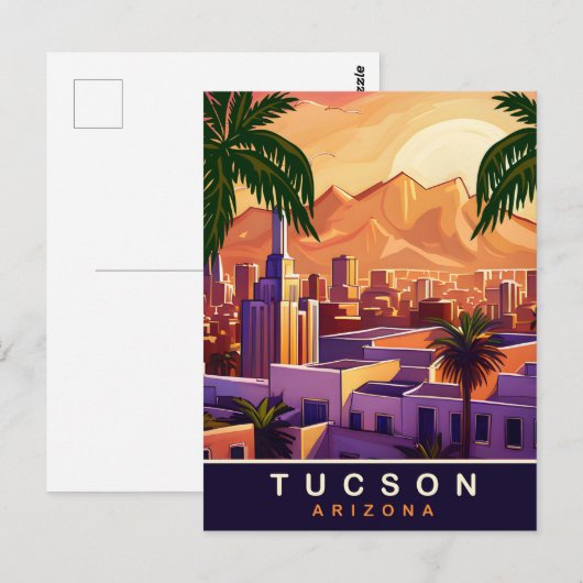 Tucson, Arizona, Skyline, Reizen Briefkaart (Voorkant / Achterkant)