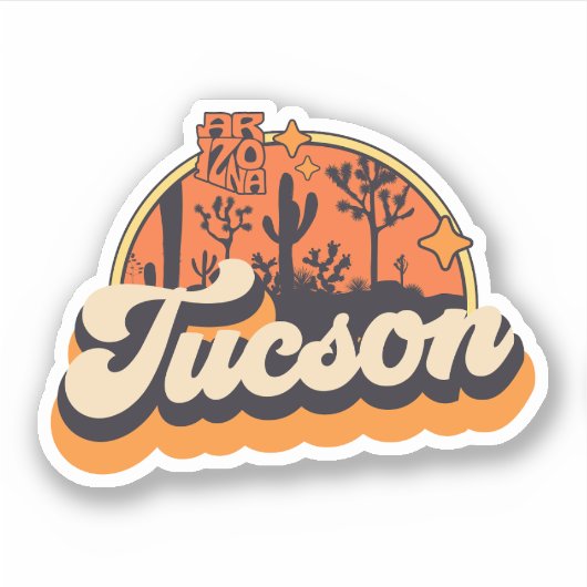 Tucson, Arizona Sticker (Voorkant)