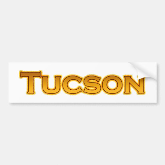 Tucson Arizona Text Logo Bumpersticker (Voorkant)