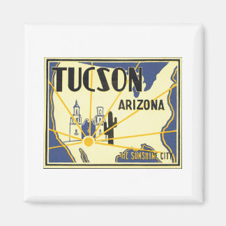 Tucson Arizona The Sunshine City Vintage Poster Magneet