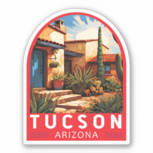 Tucson Arizona Travel Art Embleem Sticker