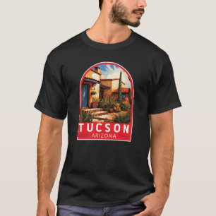 Tucson Arizona Travel Art Embleem T-shirt