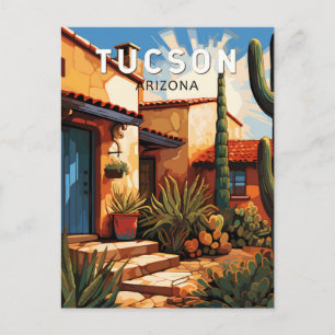 Tucson Arizona Travel Art Vintage Briefkaart