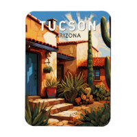 Tucson Arizona Travel Art Vintage