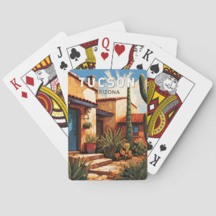 Tucson Arizona Travel Art Vintage Pokerkaarten