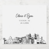 Tucson Arizona Trouw Champagne Etiket (Enkel label)