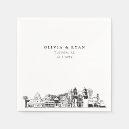 Tucson Arizona Trouwpapier Cocktail servet