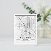 Tucson Arizona USA Travel City Map Briefkaart (Staand voorkant)