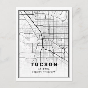Tucson Arizona USA Travel City Map Briefkaart