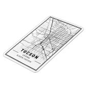 Tucson Arizona USA Travel City Map Magneet (Linkerzijde)