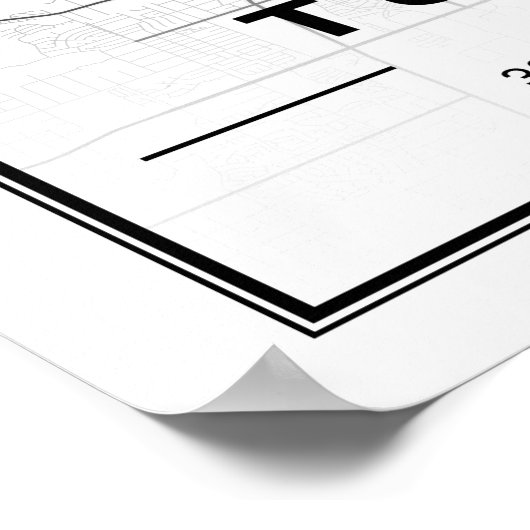 Tucson Arizona USA Travel City Map Poster (Hoek)